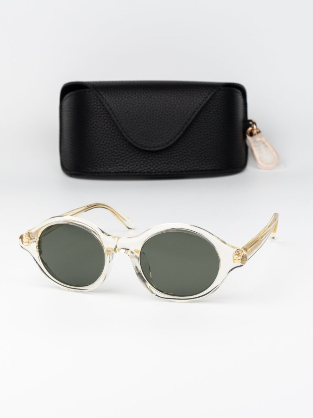Loewe Women Sunglasses Pale Yellow Green Round LW40162U 57N NEW AUTHENTIC